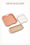 3-Piece Metal Presentation Tray Set - Serving Tray with Handles - for Coffee, Catering, and Decorative Use - 5