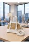 Women's Knitted Textured Special Design White Baguette Bag