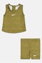 Toddlers Girl 2 Pieces Brand Logo Sleeveless Top With Shorts Set, Olive - 2