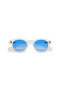 Milano Unisex Sunglasses Transparent White / Lens: Blue Gradient Ok048-Tcl - 7