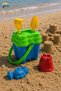 Small Size Square Sand Bucket Set with Figures |   Children's Beach and Sea Toy |   Shovel Rake Molded Sand Play Set - 5