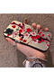 Poco C31 Compatible Silicone Edge Hard Back Case Couple Phone Case with Floral Pattern - 2
