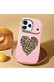 iPhone 17/18 Pro Compatible Case with Camera Protector Pink Silicone Couple Phone Case with Heart Pattern - 2