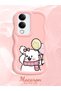 Vivo Y04 Compatible Case Camera Protector Pink Silicone Couple Phone Case Cat Pattern - 2