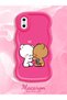 iPhone XS Compatible Case Camera Protector Red Silicone Couple Phone Case Cute Pattern - 2