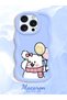 iPhone 12 Pro Compatible Case Camera Protector Blue Silicone Couple Phone Case Cat Pattern - 2