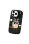 iPhone 18 Pro Max Compatible Case Camera Protector Black Bird Patterned Silicone Lover Couple Phone Case - 3