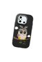 Poco C55 Compatible Case Camera Protector Black Silicone Couple Phone Case Owl Patterned - 3