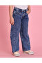 Girls Blue Wide Leg Jeans