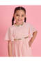 Girls Pink Sequin Flutter Sleeve Dress - 2
