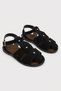 Women's Cage Model Suede Sandals with Buckle, Comfortable Daily Summer Shoes - 5