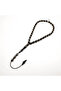 Kuka Wood Bead Strand 33 Beads 7.5x11.5mm Black Oval Beads 20.5g Copper & Silver Inlay - 3