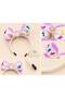 Shiny Mermaid Patterned Lilac Bow Girl's Crown with Large Ribbon Princess Hair Crown - 2