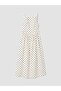 Xside Ecru Polka Dot Waist-Slit Corset Dress - 4
