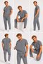 Lycra Scrubs Medical Uniform, Nurse Doctor Hospital Uniform, Men and Women, Healthcare Staff Uniforms, Navy Blue, Purple, Beige, Gray, Burgundy, Coffee, Orange, Blue, Mint, Sage Green, Green, Khaki - 5
