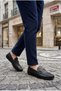 31058 Black Leather Genuine Leather Loafer Men's Ballet Flats Men's Shoes - 2
