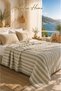 4 Layer Muslin Pique 210X230 cm Double Size 100% Cotton Filled Muslin Bedspread Summer and Winter Breathable Anti-Sweat Muslin Quilt Oeko-Tex ®   Certified - 6