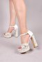 4282 Women's Stoned Platform Heeled Shoes - 2