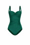 Fridan Drapeli Green Swimsuit & Pareo Set of 2 with Adjustable Straps for Slimming Effect - Pareo (145X90 cm) - 4
