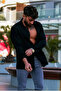 Textured Men's Oversize Shirt Aerobin Aerobin Shirt(Aerobin)