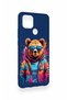 Oppo A15 Compatible Bear Patterned Silicone Case with Glasses - 2
