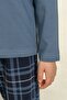 Father Son Lets Go to the Mountains Blue Long Sleeve Pajama Set Ar3832-A-V2 - 6