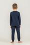 New Year Time Father Son Navy Blue Long Sleeve Pajama Set Rp3935-A-V1 - 4