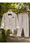 Boy's Linen Effect Jacket and Bow Tie Suit - 5