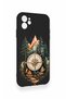 iPhone 11 Compatible Compass Forest Pattern Silicone Case - 3
