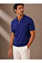 Half-Zip Premium Polo Collar Knitwear T-Shirt - Cotton & Tencel