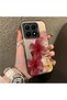 Mi 15t 5g Compatible Silicone Edge Hard Back Case Couple Phone Case with Floral Pattern - 3