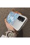 Samsung Galaxy A35 Compatible Silicone Edge Hard Back Case Couple Phone Case with Floral Pattern - 4