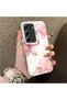 Tecno Camon 40 Compatible Silicone Edge Hard Back Case Couple Phone Case with Floral Pattern - 3