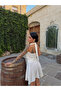 White Halter Neck Dress with Accessories - 2