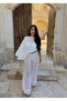 White Cape Tulle Double Set