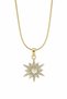 Yellow Color Star Design Zircon Stone Women's Necklace