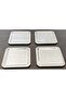 6 Pieces Presentation Tray Square Wicker Full Silver Tray 22 cm - 2