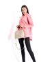 Women's Hand and Shoulder Bag with Logo, Patterned Detail, Double Handle, Zipper, Mink - 3