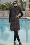 3-Piece Set with Lycra Sleeves, Elastic Waist, Side Slits, Parachute Fabric Burkini, Hijab Swimsuit D63 - 2