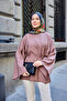 Women's Side Cutout Detail Waist Tie Modal Tunic Dusty Rose - 4