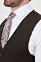 Straight Slim Fit Classic Men's Vest Brown - 40962.26Y - 2