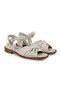 Women's Sandals with Crossed Drawstring Straps and Ankle Buckle, Thermo Sole, Antique Leather L060.447 - 3