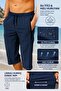 Indigo Knee-Length Long Model Water-Repellent Lycra Flexible Fabric Men's Beach Sea Capri Shorts // 941 - 2