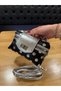 Black Silver Polka Dot Women's Shoulder and Crossbody Bag – Double Zipper, Stylish Everyday Handbag - 3