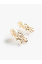 Stone Detailed Seashell Earrings - 2