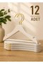 12-Piece Baby Kids Clothes Hangers Wood Look Plastic |   Gold Color Metal Hook |   For Baby and Children T-Shirt, Pants, Shirts and Dress