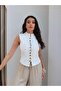سترة من الدنيم مزينة بأزرار - 2