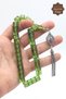 Green Drop Silver Tassel Wheel Cut Nefertite Stone Prayer Beads 201025706 - 3