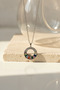 Steel Color Stone Ring End Necklace - Stylish and Durable Gray Tone Chain - 5