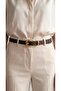 Women's Gold Buckle Bitter Brown Belt - 5